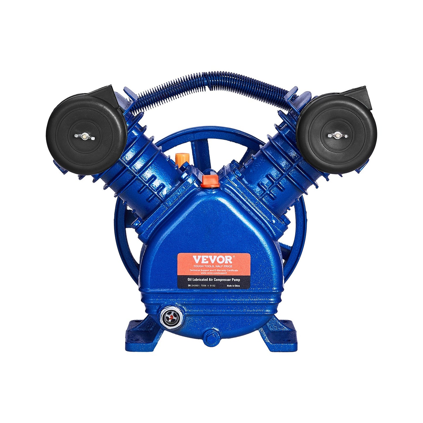 Luftkompressorpumphuvud 3HP 6.25CFM @ 90PSI 2-cylindrig kolvpumphuvud