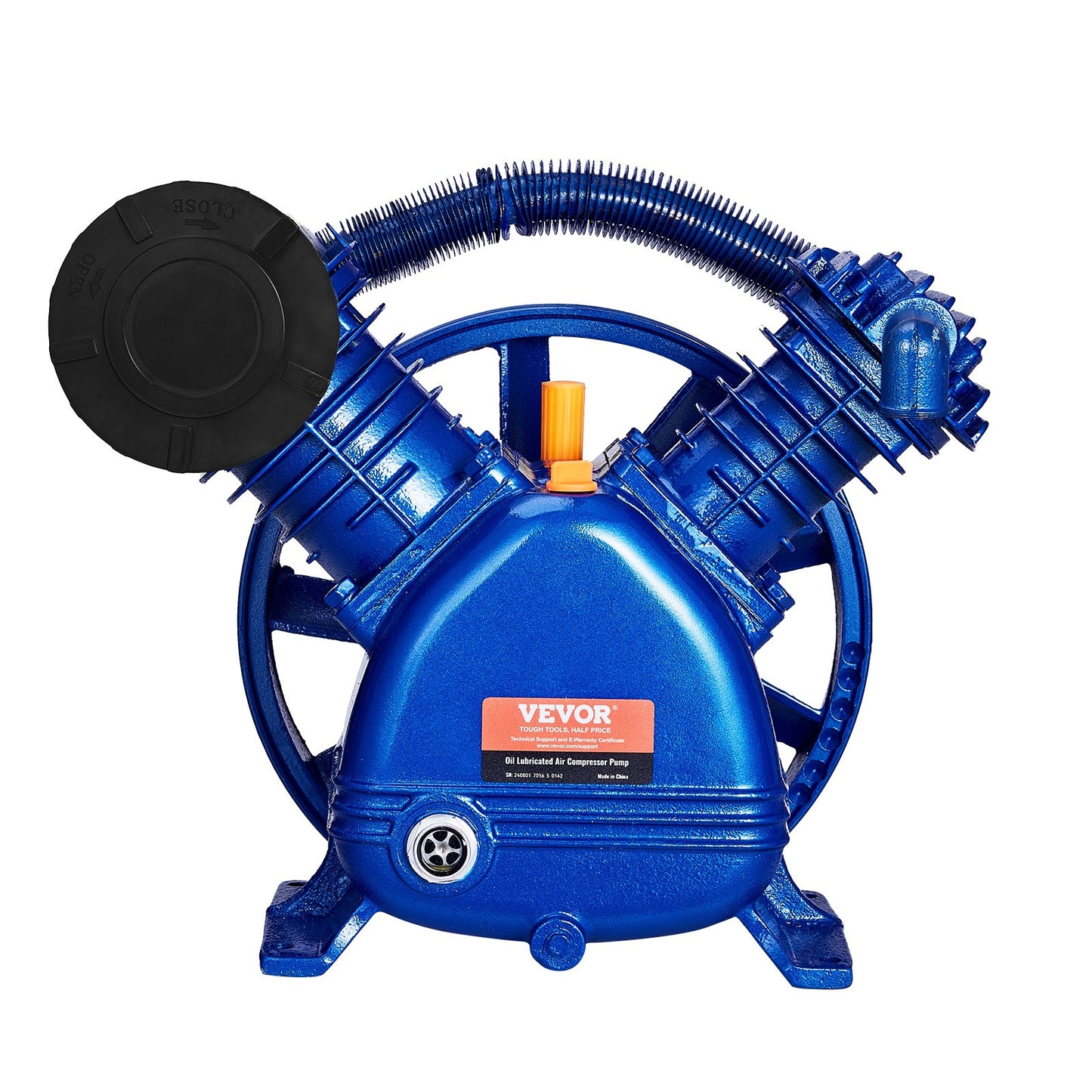 Luftkompressorpumphuvud 5.5HP 5.75CFM @ 90PSI 2-cylindrig kolvpumphuvud