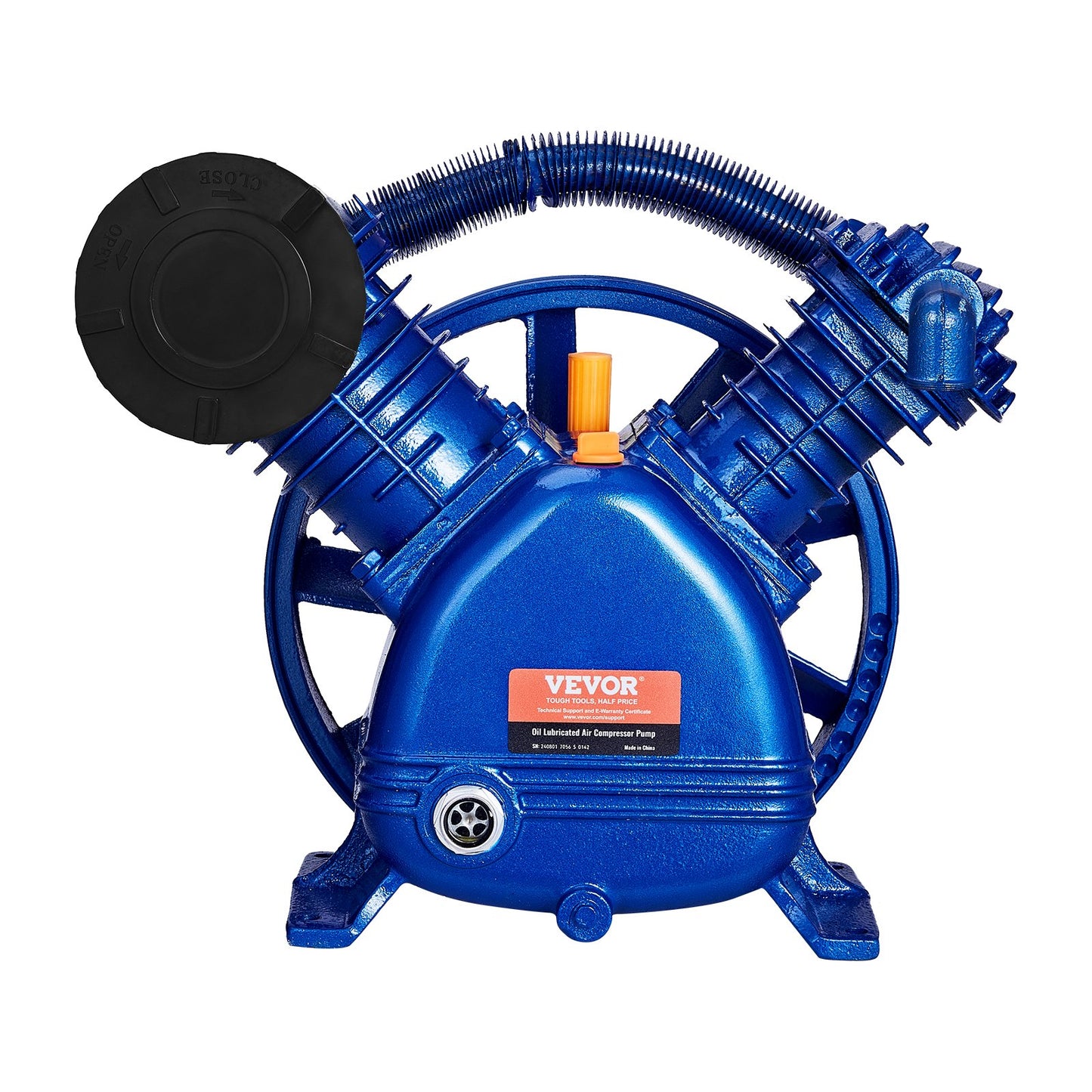 Luftkompressorpumphuvud 5.5HP 5.75CFM @ 90PSI 2-cylindrig kolvpumphuvud