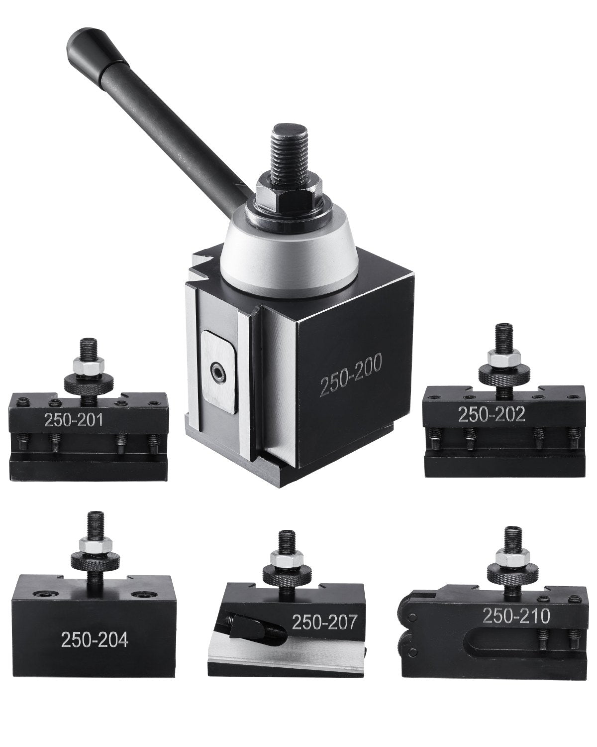 Quick Change Tool Post Set 6 pcs lathe tool holders for 10"-15" mini lathe