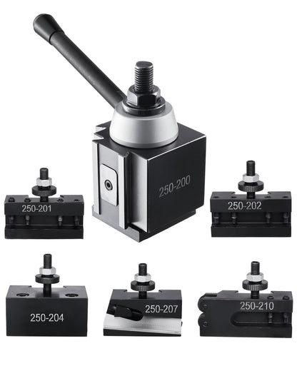 Quick Change Tool Post Set 6 pcs lathe tool holders for 10"-15" mini lathe