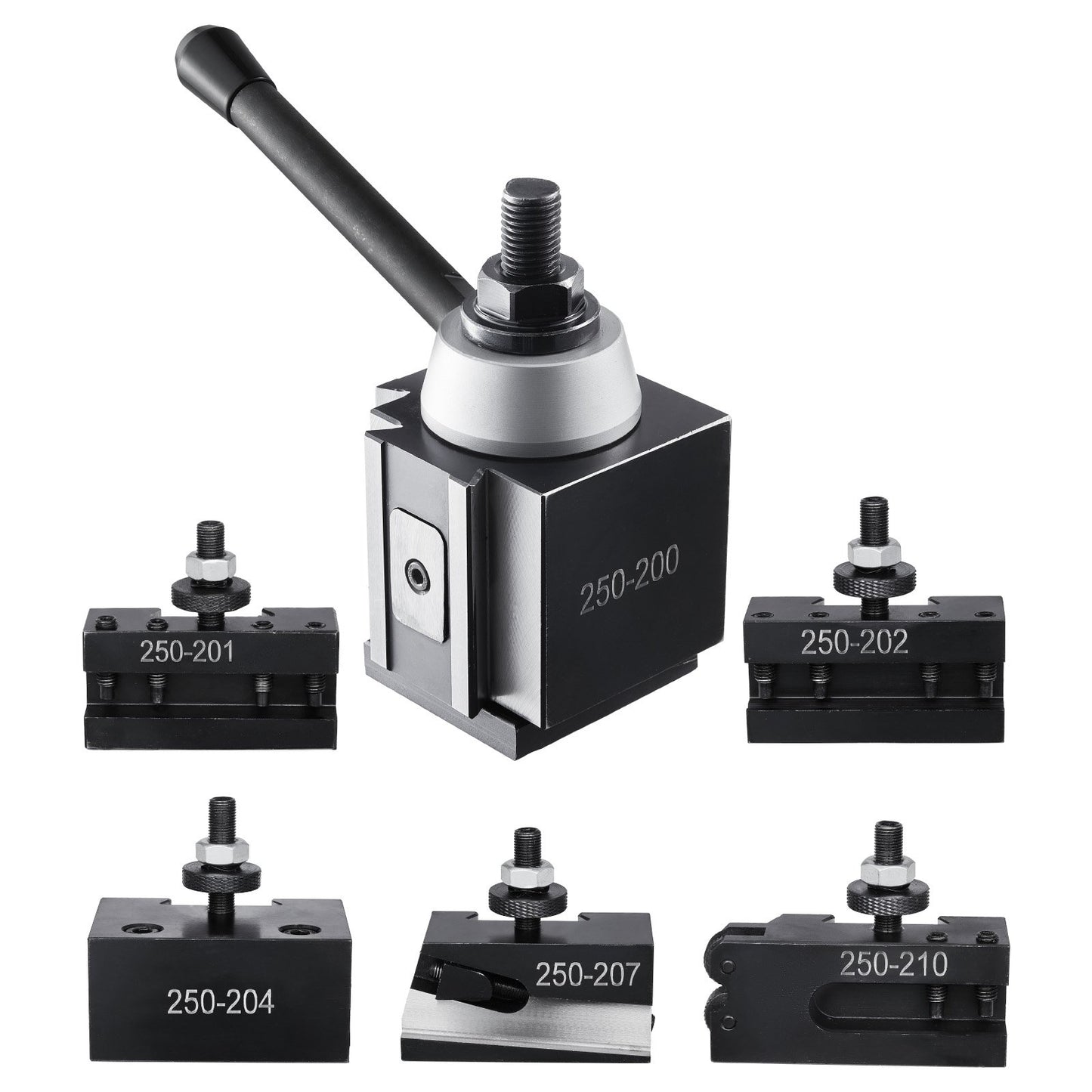 Quick Change Tool Post Set 6 pcs lathe tool holders for 10"-15" mini lathe
