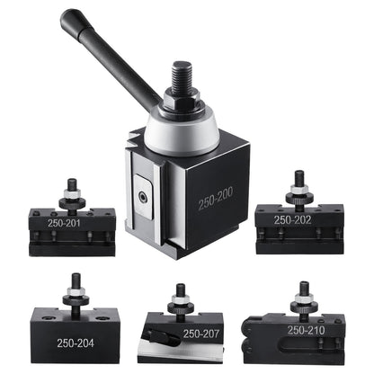 Quick Change Tool Post Set 6 pcs lathe tool holders for 10"-15" mini lathe