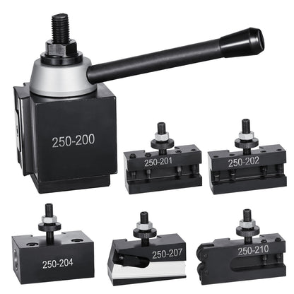 Quick Change Tool Post Set 6 pcs lathe tool holders for 10"-15" mini lathe