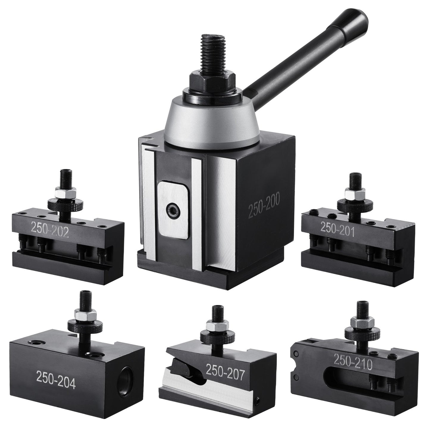 Quick Change Tool Post Set 6 pcs lathe tool holders for 10"-15" mini lathe