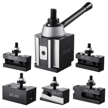 Quick Change Tool Post Set 6 pcs lathe tool holders for 10"-15" mini lathe