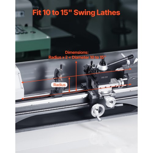 Snabbväxlingsverktygssats, 8 delar, Inkluderar svarvhållare, Kilverktygsstolpe med tillbehör till svarvverktygshållare, För minisvarv och metallsvarv 254-381 mm (10"-15") Svänghjul, Slitstarkt stålmaterial |  EU