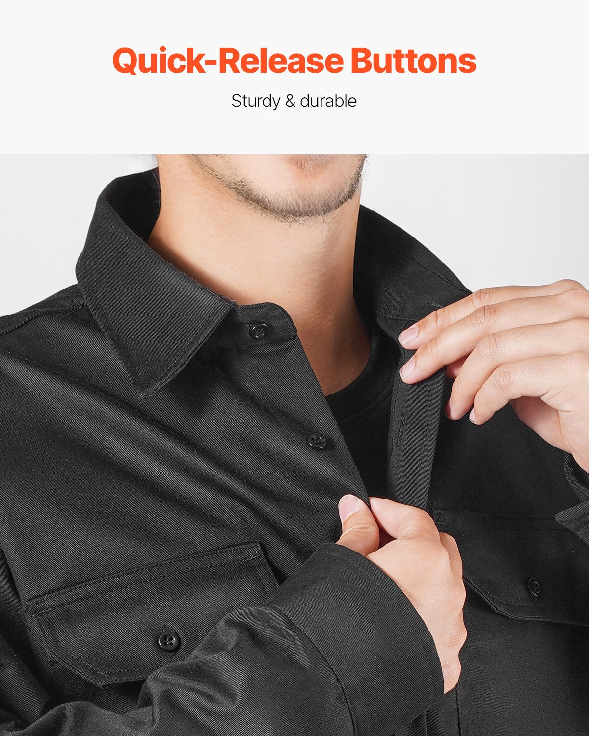 Flame Retardant Welding Jacket L Size 7oz FR Cotton Welding Protective Jacket