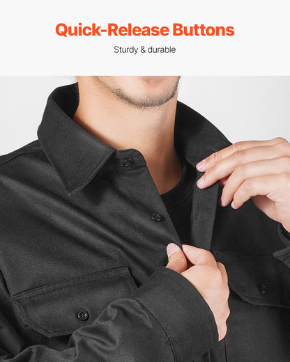 Flame Retardant Welding Jacket L Size 7oz FR Cotton Welding Protective Jacket