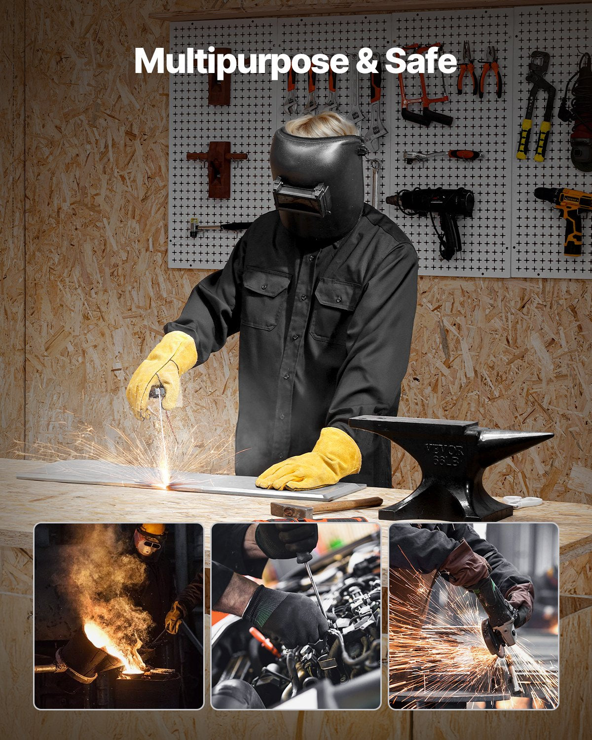 Flame Retardant Welding Jacket M Size 7oz FR Cotton Welding Protective Jacket