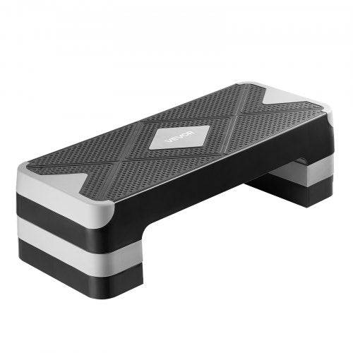 Aerobic Exercise Step Platform Justerbar Workout Step 4 Riser Grå |  EU