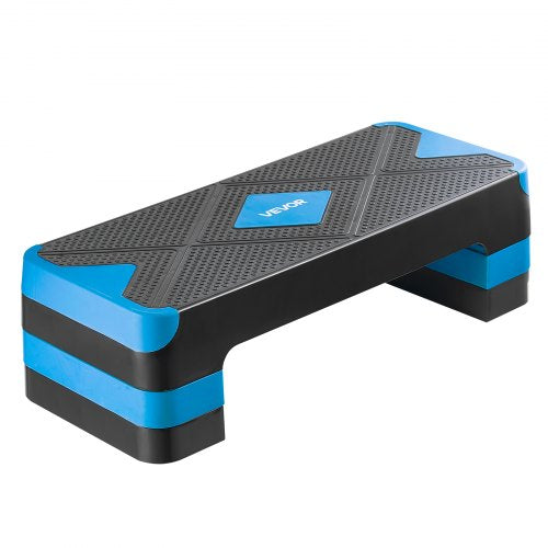 Aerobic Exercise Step Platform Justerbar Workout Stepmaskin 4 Riser Blå |  EU
