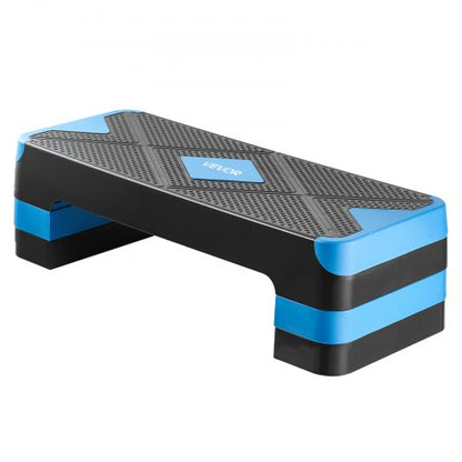 Aerobic Exercise Step Platform Justerbar Workout Stepmaskin 4 Riser Blå |  EU
