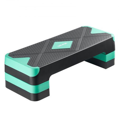 Aerobic Exercise Step Platform Justerbar Workout Stepmaskin 4 Riser Grön |  EU