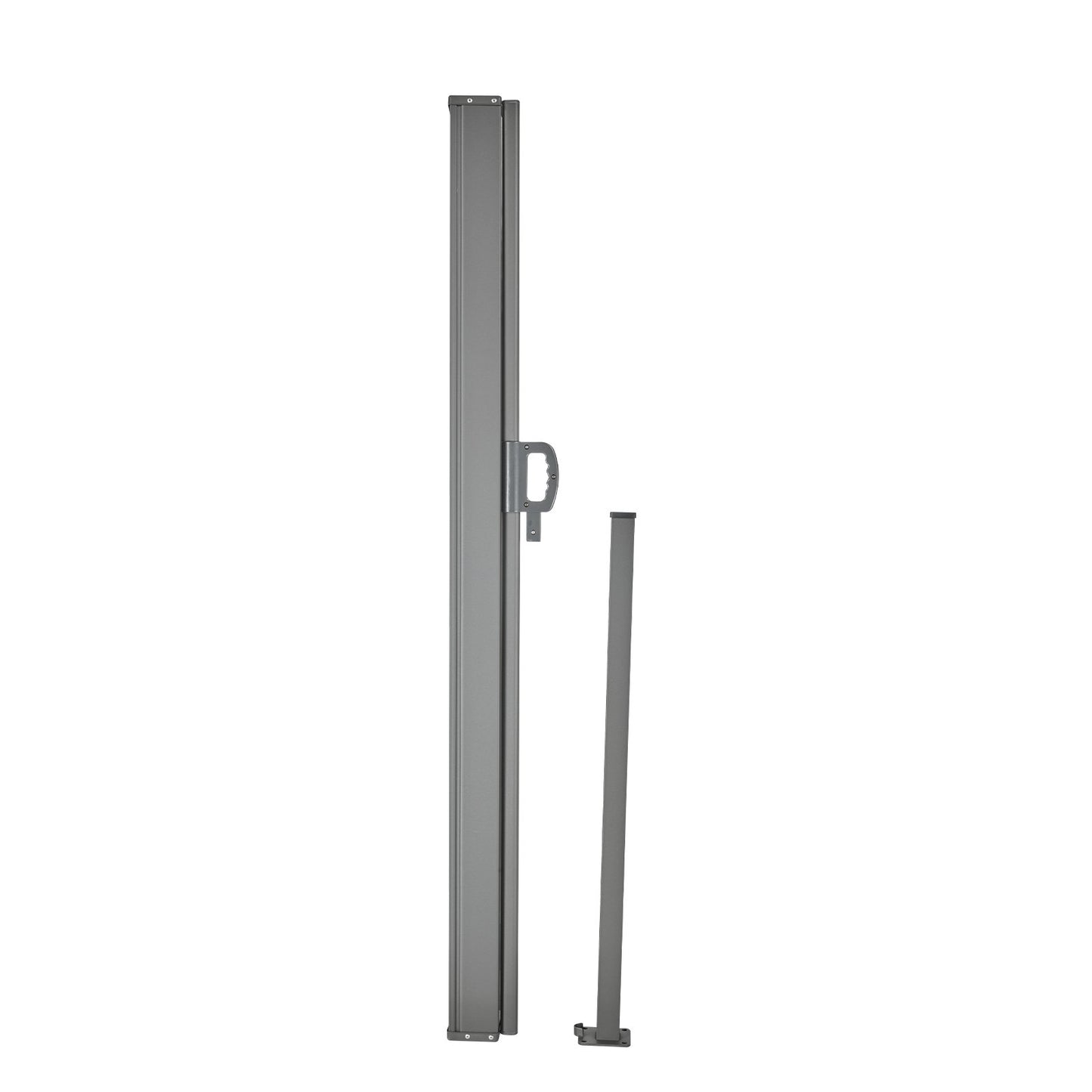 Retractable Side Awning, 71''x 138'' Outdoor Privacy Screen, 180g Polyester Waterproof Retractable Patio Screen, UV 30+ Room Divider Wind Screen for Patio, Backyard, Balcony, Beige