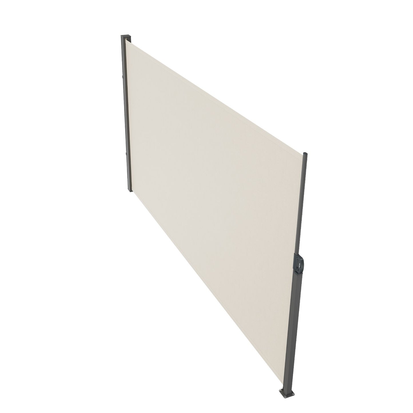 Retractable Side Awning, 71''x 138'' Outdoor Privacy Screen, 180g Polyester Waterproof Retractable Patio Screen, UV 30+ Room Divider Wind Screen for Patio, Backyard, Balcony, Beige