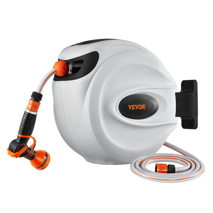 Hose reel retractable hose reel Water hose reel 65.6'x1/2" 180° rotatable wall mounted