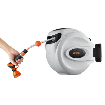 Hose reel retractable hose reel Water hose reel 65.6'x1/2" 180° rotatable wall mounted