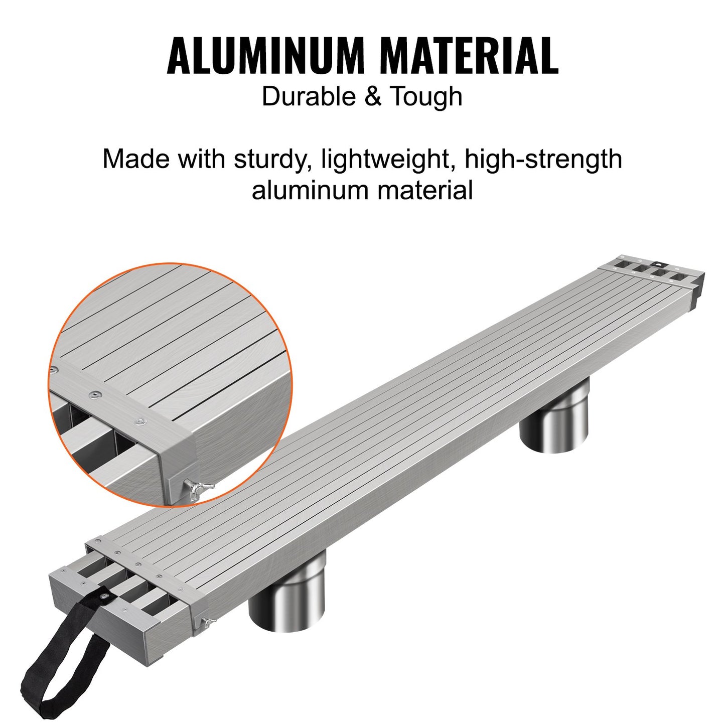 Arbetsplanka i aluminium Teleskoperande 6-9 fot 500 lb Kapacitet Ställningsplanka