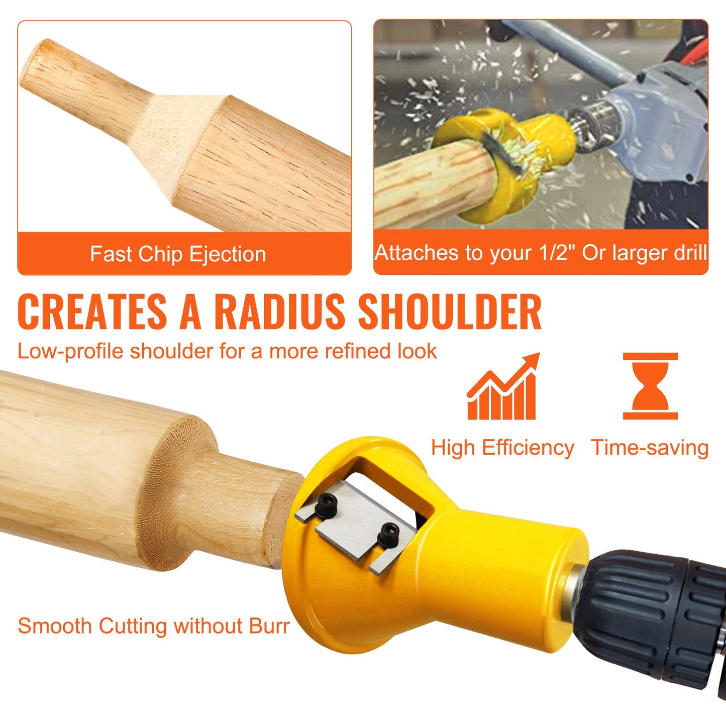 Tenon Cutter, 1\"/25.4mm &amp; 2\"/50.8mm Diameter, with Double Straight Blades and Button Screws Home Master Kit, Premium Aluminum and Steel Wood Furniture Cutter, Commercial Entry-Level Tool for Home DIY