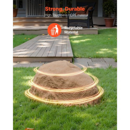 Konststensskydd, Konststensskydd för Utomhusbruk, Realistisk Naturlig Textur, Lätt & Väderbeständig Konststen för Landskapsarkitektur Trädgårdsdekoration, Sandgul, Liten Storlek |  EU