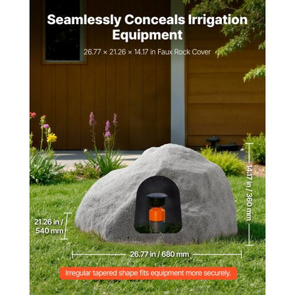Konststensskydd, Konststensskydd för Utomhusbruk, Realistisk Naturlig Textur, Lätt & Väderbeständig Konststen för Landskapsarkitektur Trädgårdsdekoration, Mörkgrå, Mellanstorlek |  EU