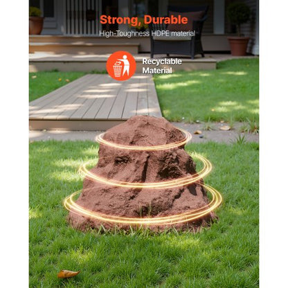 Konststensskydd, Konststensskydd för Utomhusbruk, Realistisk Naturlig Textur, Lätt & Väderbeständig Polyresin Konststen för Landskapsarkitektur Trädgårdsdekor, Brun, Liten Storlek |  EU