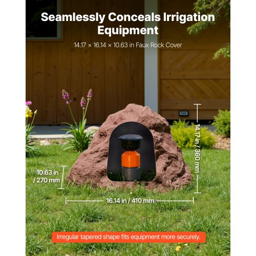 Konststensskydd, Konststensskydd för Utomhusbruk, Realistisk Naturlig Textur, Lätt & Väderbeständig Polyresin Konststen för Landskapsarkitektur Trädgårdsdekor, Brun, Liten Storlek |  EU