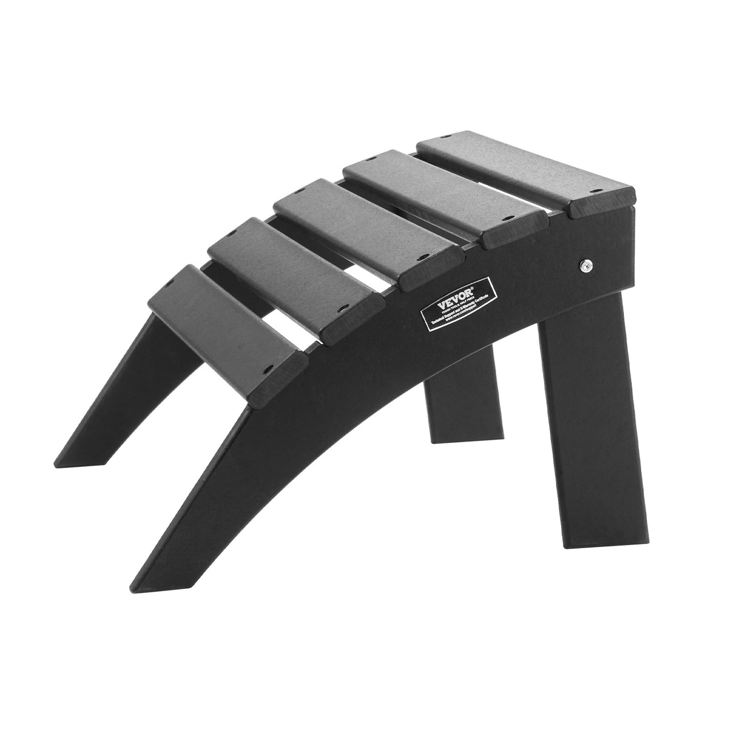 Adirondack Ottoman 18,7L x 19,7W x 13H Inch HDPE Folding Fotstöd Svart