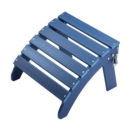 Adirondack Ottoman 2 set 18.7L x 18.9W x 13.8H inches HDPE Footrest Blue