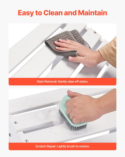 Adirondack Ottoman 17.7L x 19.7W x 13.8H inches HDPE Folding Footrest White