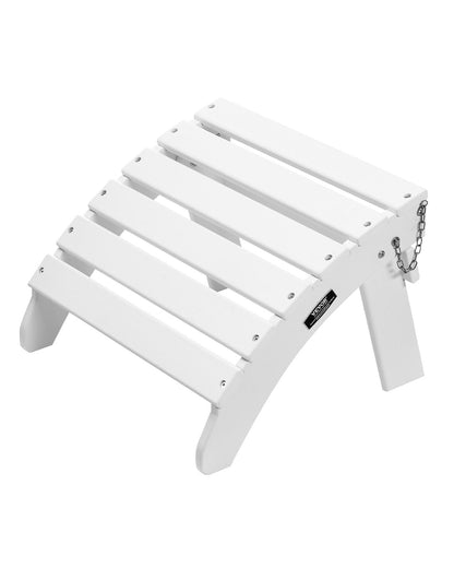 Adirondack Ottoman 17.7L x 19.7W x 13.8H inches HDPE Folding Footrest White