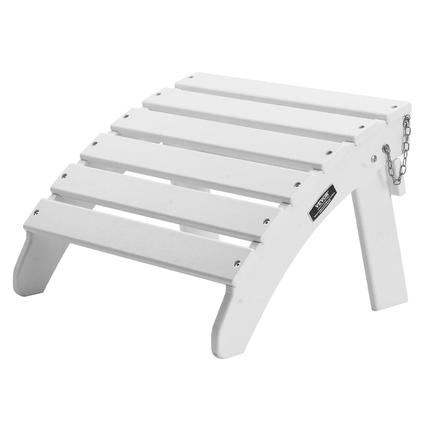 Adirondack Ottoman 17.7L x 19.7W x 13.8H inches HDPE Folding Footrest White
