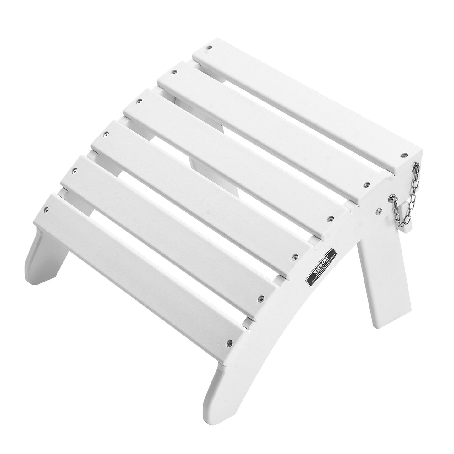 Adirondack Ottoman 17.7L x 19.7W x 13.8H inches HDPE Folding Footrest White