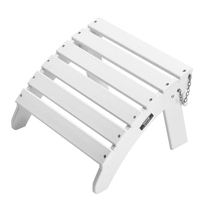 Adirondack Ottoman 17.7L x 19.7W x 13.8H inches HDPE Folding Footrest White