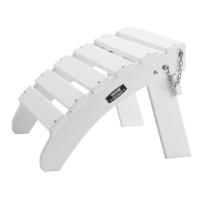 Adirondack Ottoman 17.7L x 19.7W x 13.8H inches HDPE Folding Footrest White