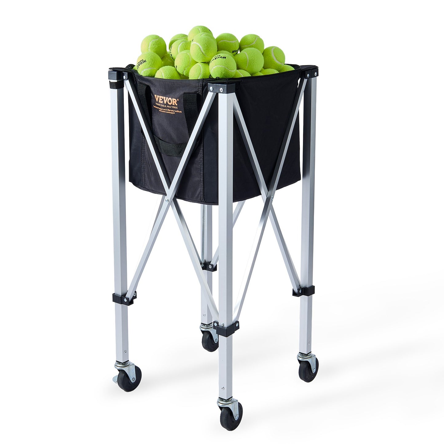 Tennis Ball Hopper Basketball Teaching Tennis Ball Cart with Wheels 150 Balls