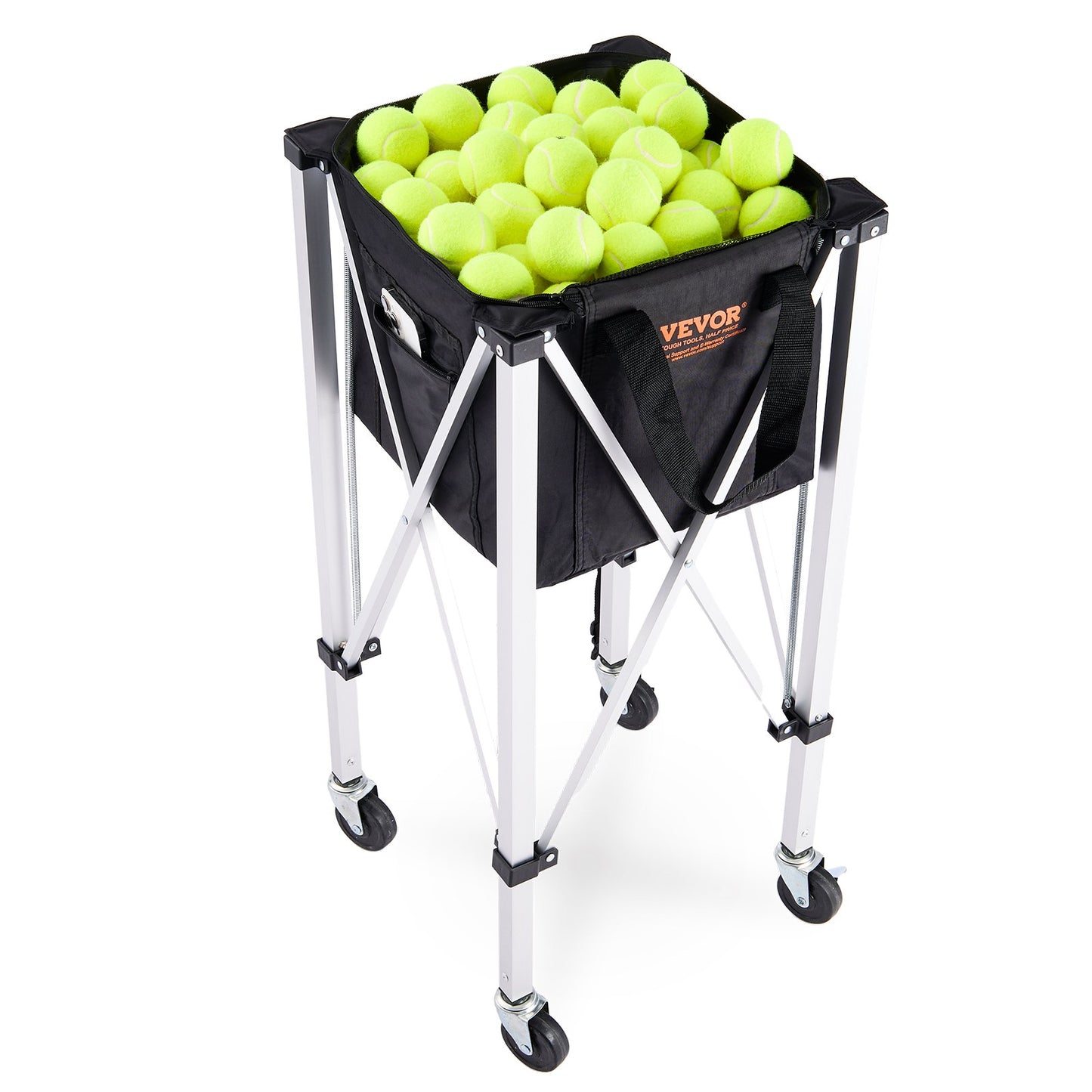 Tennis Ball Hopper Basketball Teaching Tennis Ball Cart with Wheels 150 Balls