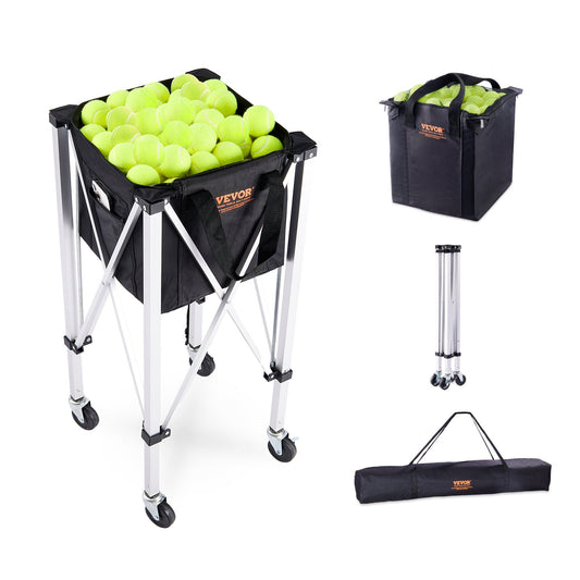 Tennis Ball Hopper Basketball Teaching Tennis Ball Cart with Wheels 180 Balls