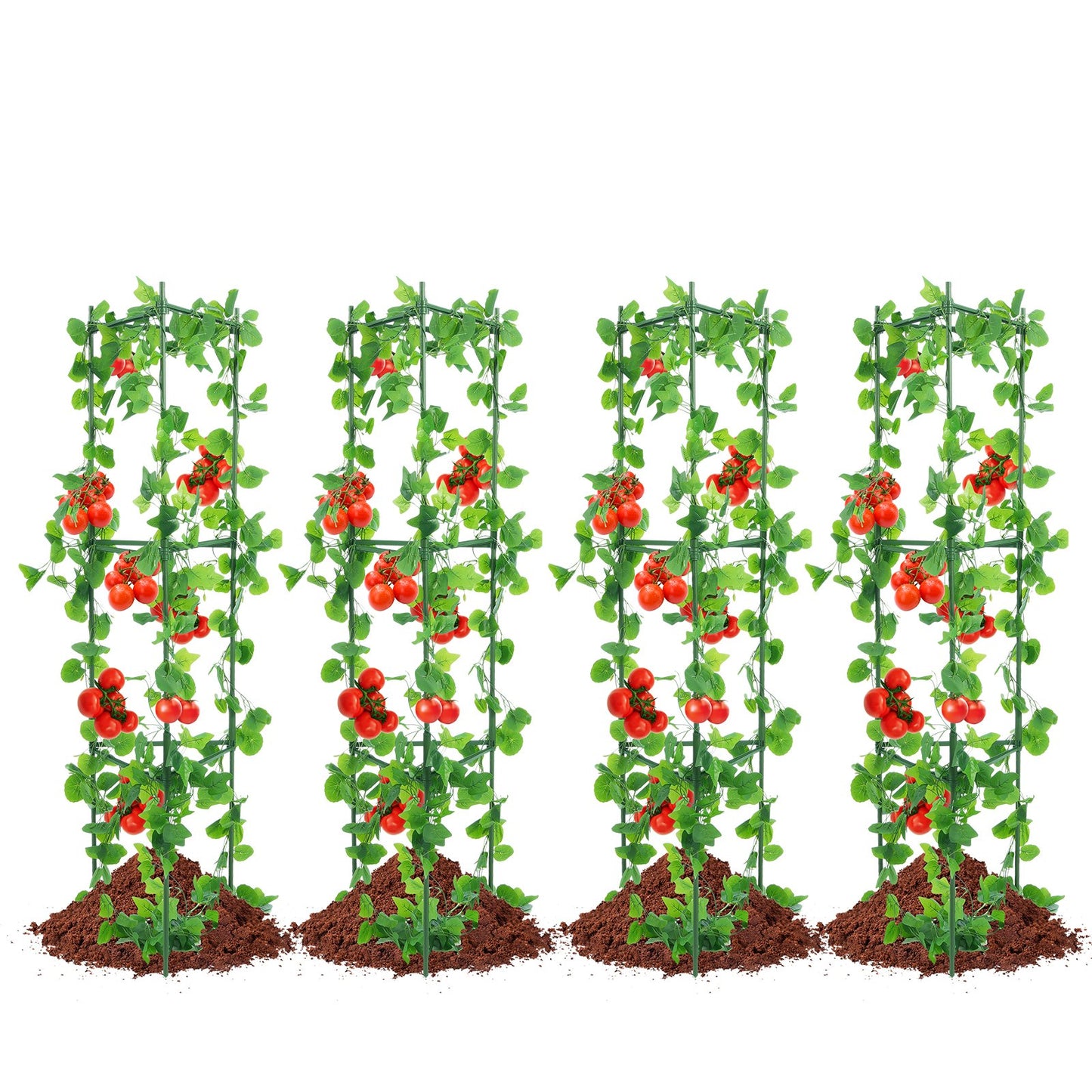 6-pack tomatburar för trädgård 48" stödbur för tomatplantor