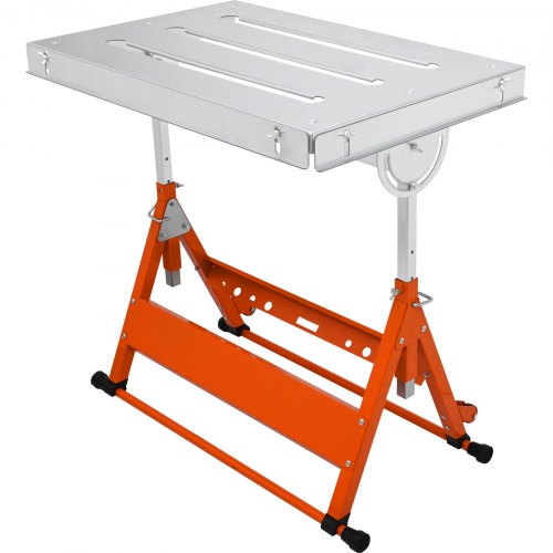 -svetsbord 30" x 20", 400lbs Lastkapacitet Stålsvetsarbetsbänksbord på hjul, hopfällbar arbetsbänk med tre 1,1" spår, 3 lutningsvinklar, justerbar höjd, infällbara styrskenor |  EU