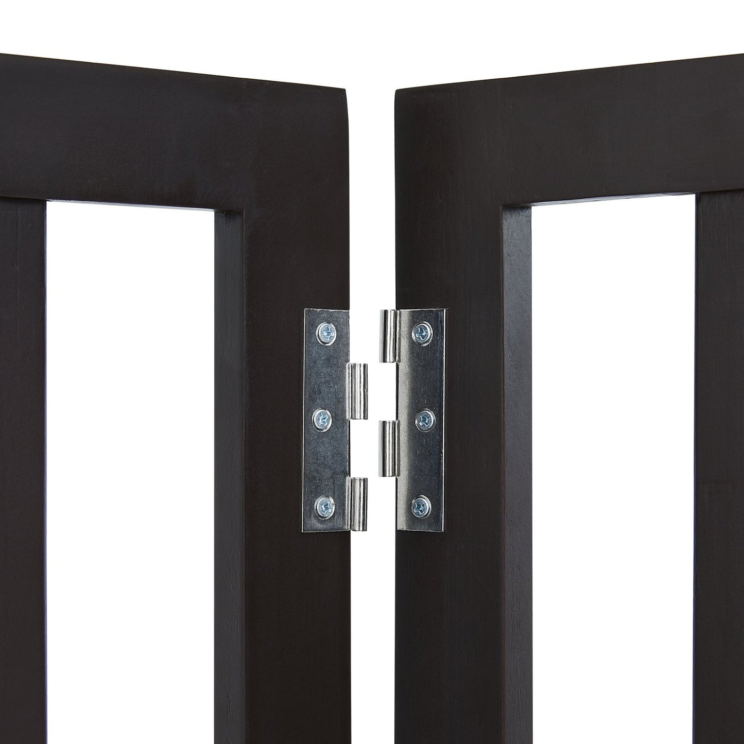 Freestanding Dog Gate 24x80.3 inch Freestanding Pet Gate Foldable Brown