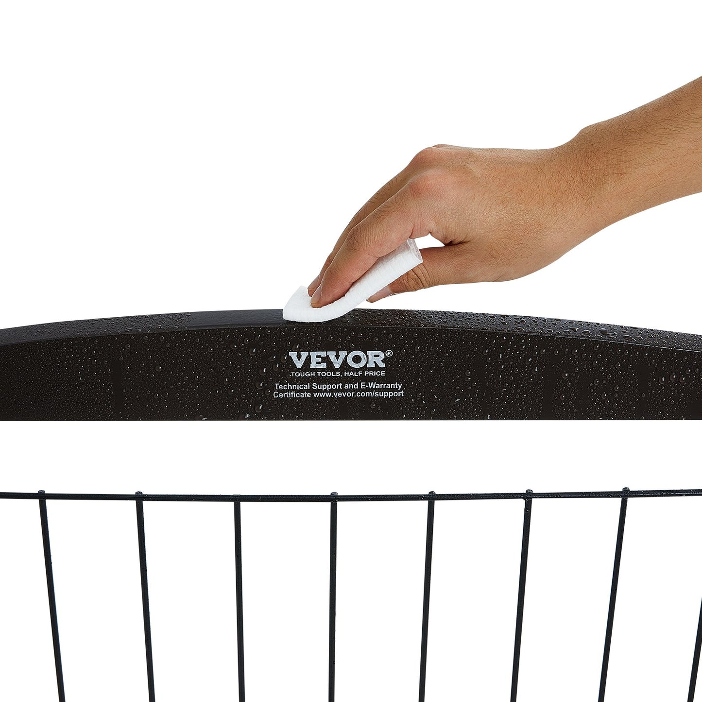 Freestanding Dog Gate 32x96.5 inch Freestanding Pet Gate Foldable Brown