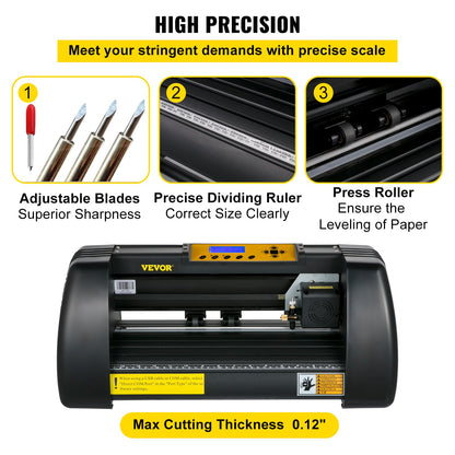 Vinyl-Schneideplotter-Maschine, 14 Zoll, Signmaster-Software, Schilderherstellungsmaschine, 720 mm Papierzufuhr, Vinyl-Schneideplotter mit Ständer (14 Zoll, 375 mm)