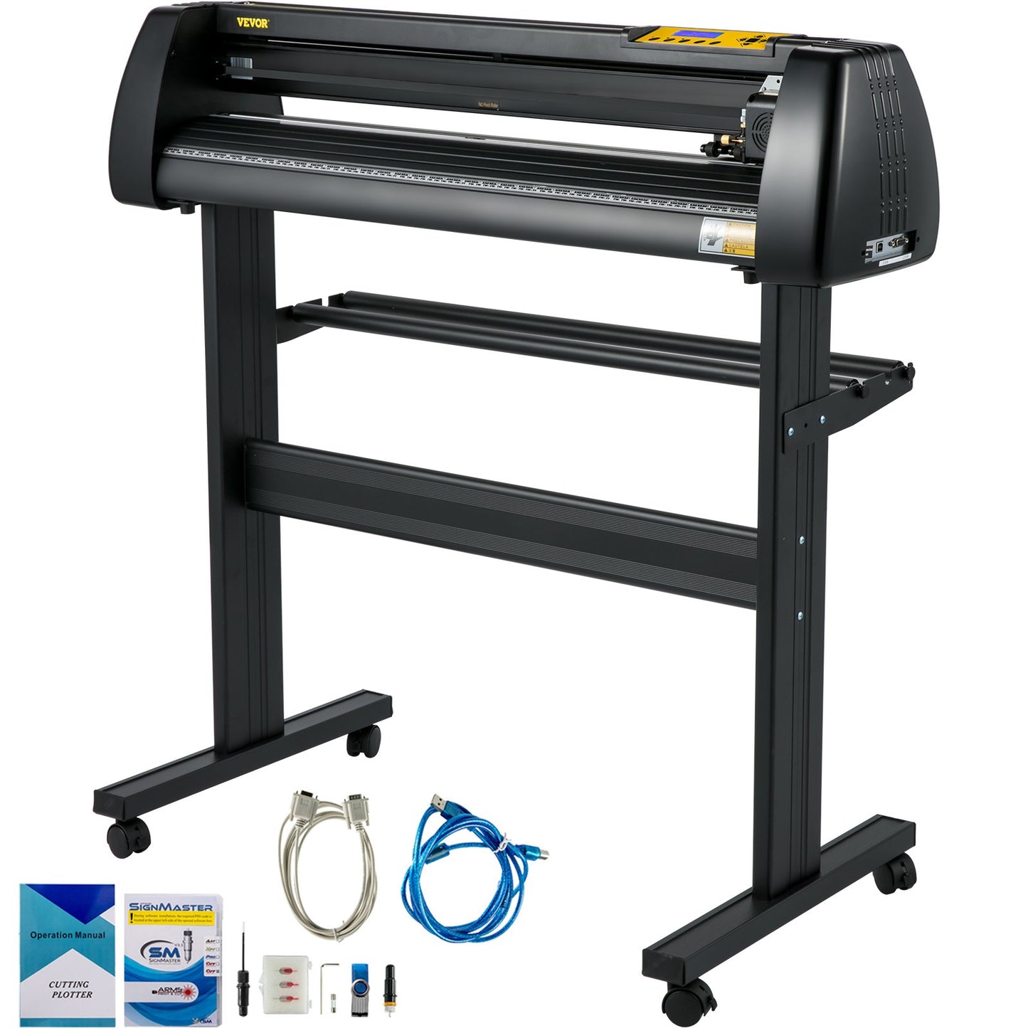 Vinyl Cutter Plotter Machine 34" Signmaster Software Sign Making Machine 870mm pappersmatning Vinyl Cutter Plotter med Stativ (34" 870mm)