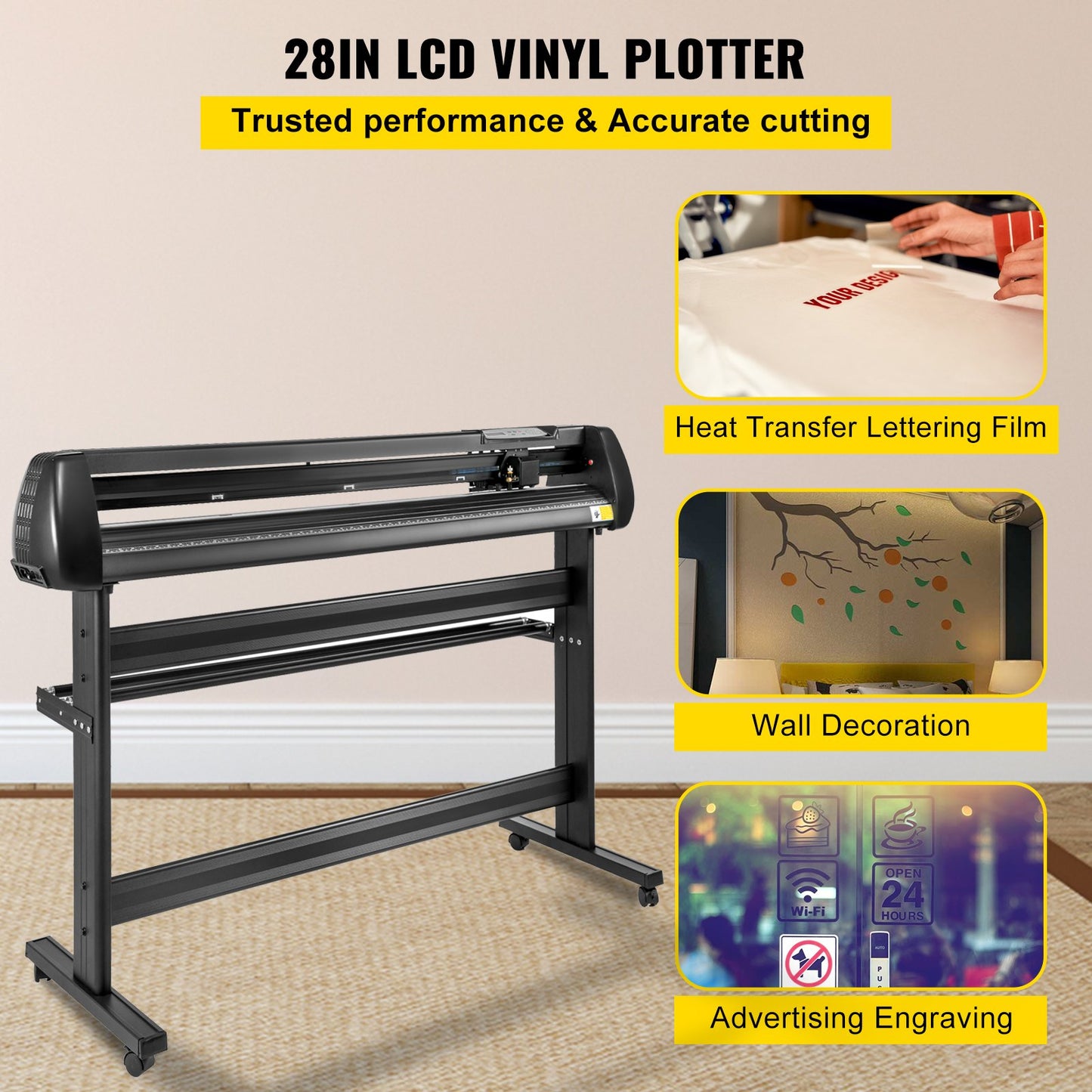 Vinyl Cutter 53 Inch Vinyl Cutter Machine Med Golvstativ Vinyl Plotter