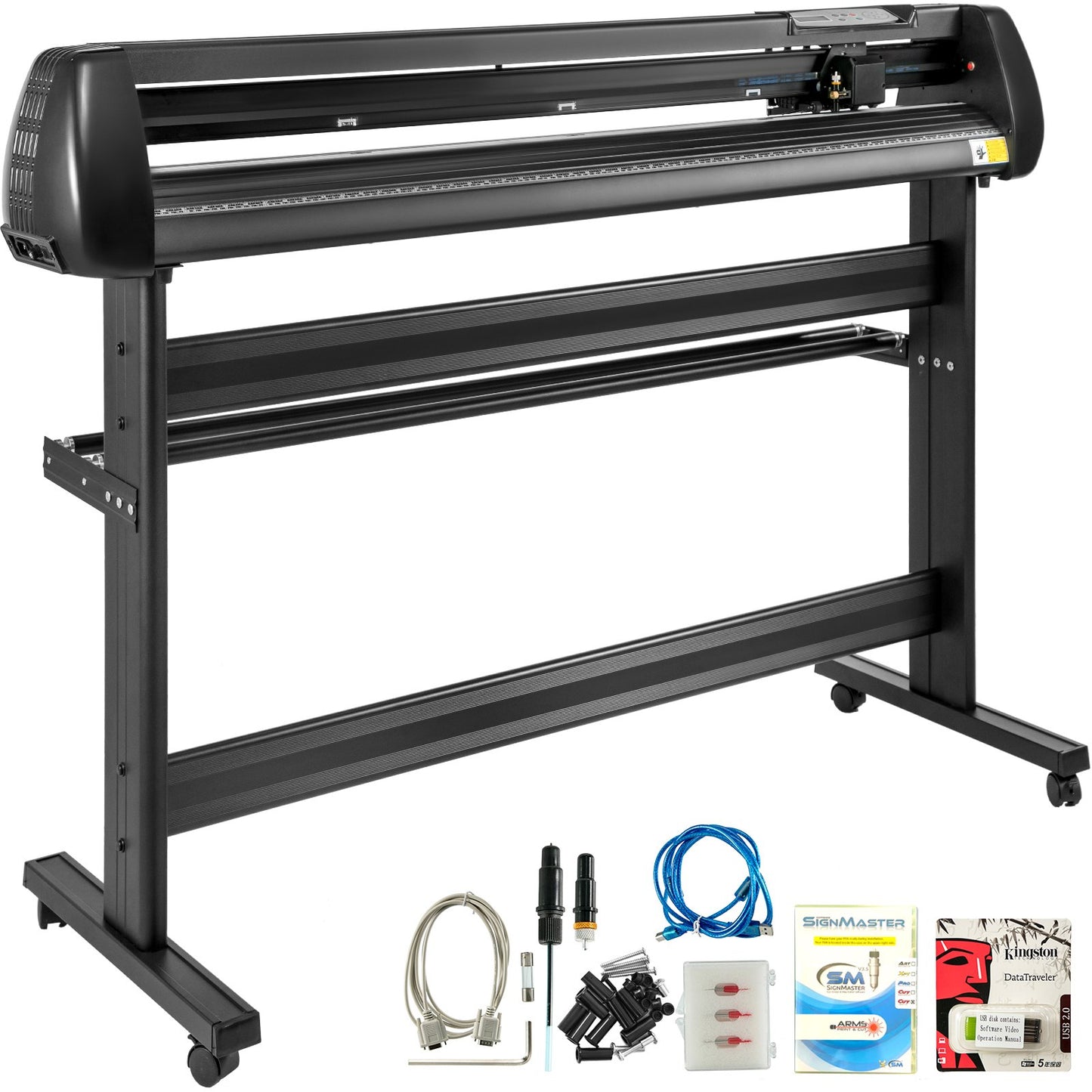 53" Vinyl-Schneidemaschine, einfacher Vinyl-Plotter-Schneideplotter mit Ständer, Plotter, einstellbare Kraftgeschwindigkeit, Schilderherstellung