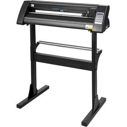 Vinyl Cutter 28 Inch Vinyl Cutter Machine 720mm Pappersmatning Vinyl Plotter Cutter Machine med robust golvstativ för att skära papper Svart