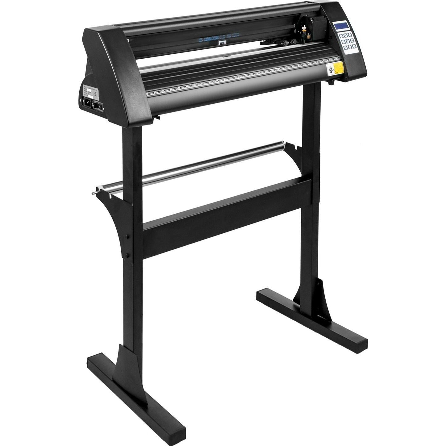 Vinyl Cutter 28 Inch Vinyl Cutter Machine 720mm Pappersmatning Vinyl Plotter Cutter Machine med robust golvstativ för att skära papper Svart