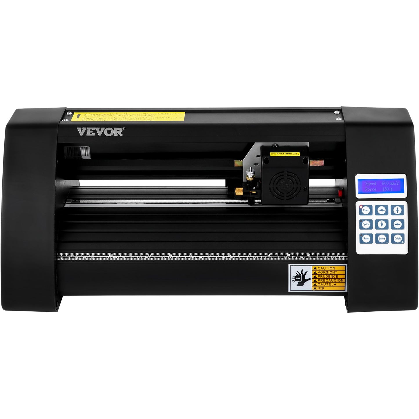 Vinyl Cutter, 375mm Vinyl Plotter, LED Screen Plotter Cutter, Semi-Automatic Built-in Optical Eye, Compatible with SignCut Software for Mac and Windows System Desktop Design